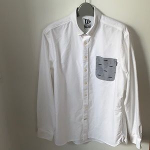 FRANK & OAK “MOVEMBER” BUTTON DOWN SHIRT SIZE M